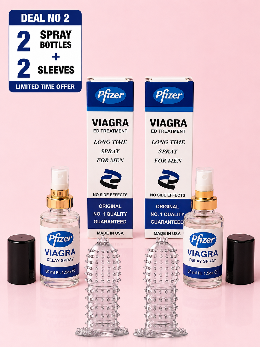 2-Pack Delay Spray for Men – Long Time Performance Spray | 50ml Each